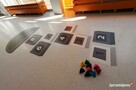 Klasy 3D Czarno-Białe - naklejka podłogowa, gra korytarzowa - 3