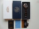 Zegarek męski Lige chronograf klasyczny złoty datownik box - 11