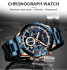 Duży zegarek męski Curren sportowy chronograf datownik - 4