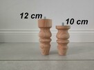 nogi bukowe 12 cm wzór C nóżki buk toczenie drewno komoda - 8