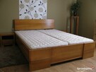 Dwuosobowe łóżko drewniane bukowe 160x200 lite drewno buk - 2