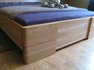 Bukowe łóżko 160x200 solidne drewniane 100% lity buk PRODUCENT - 5