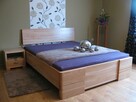 Bukowe łóżko 160x200 solidne drewniane 100% lity buk PRODUCENT - 4