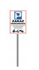 Tabliczka Znak PARKING ZAKAZ PARKOWANIA 20x30 100cm - 2