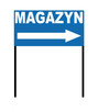 TABLICA SZYLD INFORMACYJNA MAGAZYN PARKING 100x50 250 cm - 1