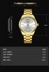 Klasyczny zegarek męski złoty z bransoletą pudełko nowy - 4