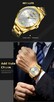 Klasyczny zegarek męski złoty z bransoletą pudełko nowy - 7