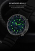 Duży zegarek męski styl nurka tuńczyk luma wodoszczelny WR50 - 11