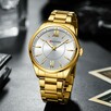 Klasyczny zegarek męski złoty z bransoletą pudełko nowy - 2