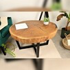Stół drewniany, okrągły - Stolik kawowy - 3