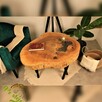 Stół drewniany, okrągły - Stolik kawowy - 7