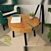Stół drewniany, okrągły - Stolik kawowy - 6