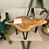 Stół drewniany, okrągły - Stolik kawowy - 2