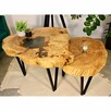 Stół drewniany, okrągły - Stolik kawowy - 8