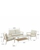 Meble ogrodowe zestaw BAMBOO aluminowe naterial - 3