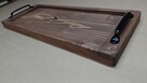 taca drewniana rustyk metalowe uchwyty 60cm deska - 6