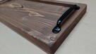 taca drewniana rustyk metalowe uchwyty 60cm deska - 9