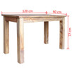 vidaXL Stół do jadalni z litego drewna odzyskanego, 120x60x7 - 6