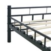 vidaXL Rama łóżka, czarna, stal, 140 x 200 cm - 6