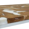 vidaXL Stolik kawowy z drewna tekowego i żywicy, 110 x 60 x - 8