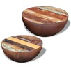 vidaXL Dwa stoliki kawowe na kształt misy z drewna odzyskane - 1
