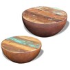 vidaXL Dwa stoliki kawowe na kształt misy z drewna odzyskane - 2