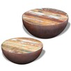 vidaXL Dwa stoliki kawowe na kształt misy z drewna odzyskane - 5