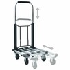 vidaXL Składany wózek transportowy, 150 kg, aluminiowy, sreb - 10