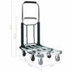 vidaXL Składany wózek transportowy, 150 kg, aluminiowy, sreb - 11