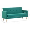 vidaXL Sofa materiałowa, zielona - 8