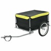 vidaXL Przyczepa rowerowa, transportowa, 65 kg, czarno-żółta - 1