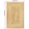 vidaXL Ręcznie wykonany dywan, juta, naturalny, 120x180 cm - 5