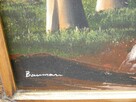 kolekcjonerski sygnowany obraz olej na płótnie 113/48cm - 7