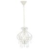 vidaXL Lampa sufitowa z koralikami, biała, okrągła, E14 - 2