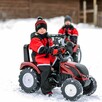 FALK Traktorek Czerwony Valtra S4 na Pedały z Przyczepką od - 3