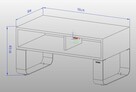 Stolik kawowy stalowe nogi solidne stabilne regulacja - 2