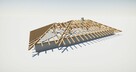 Więźba dachowa, model 3D, projekt wykonawczy, budownictwo - 2