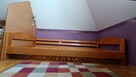 Łóżko bukowe jednoosobowe z drewnianym stelażem - 2