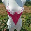 Seksowne body różowe z koronką – rozmiar M, nowe - 7