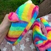 Wielokolorowe kapcie miś – nowe, bez metki, - 4