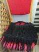Torebka czarna na Ramię z frędzlami Torba zamszowa boho - 3