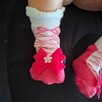 Skarpetki niemowlęce 12–24m z różowym kwiatkiem - 3
