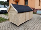 Ocieplona buda dla psa DUŻA z tarasem / przedsionkiem - 8