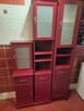 Komplet szafek łazienkowych kolor burgund, bordo - 2