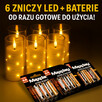 Zestaw 6 LEDowych zniczy w szkle + baterie GRATIS – 65 zł - 2