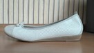 Buty białe, kawa z mlekiem, beżowe - 6