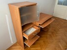Biurko komputerowe z dostawką, szufladą i szafką + półka zaw - 3