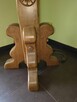 Piękna, podłogowa, dębowa lampa, 170 cm - 5