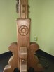 Piękna, podłogowa, dębowa lampa, 170 cm - 4