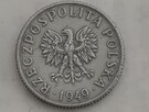 Moneta PRL 1 grosz 1949 - destruk - 2